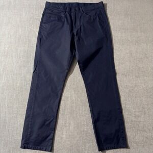 WEATHERPROOF Mens Navy Blue Flat Front Chinos Pants Size 32x30 Casual‎ Stretch